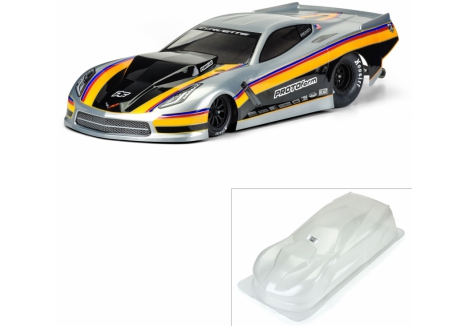 PRM 1/10 Chevrolet Corvette C7 Pro-Mod Clear Body: Drag Car G-PRM1571-40