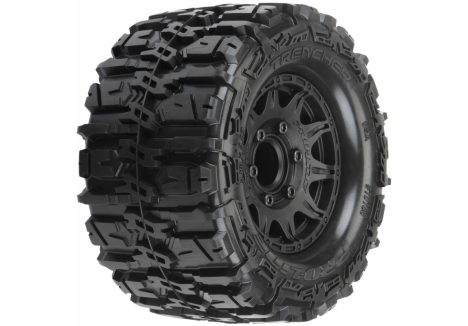 PRO 1/10 Trencher HP BELTED F/R 2.8 inch MT Tires Mounted 12mm Blk R G-PRO10168-10