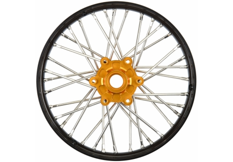 PRO 1/4 Pro-Spec Aluminum V2 Bead Front Wheel Black/Gold (1): Pr G-PRO283600T3