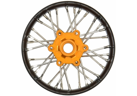 PRO 1/4 Pro-Spec Aluminum V2 Bead Front Wheel Black/Gold (1): Pr G-PRO284700T3