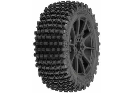PRO 1/8 Gladiator M2 Fr/Rr Buggy Tires Mounted 17mm Black Mach 1 G-PRO9074-21