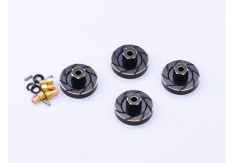RCO Hex Wheel Weights Blk Brass (4) SCX24 G-RCO-AX013