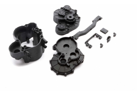 SCX6: 2-Speed Transmission Case/Brace Set - AXI252013