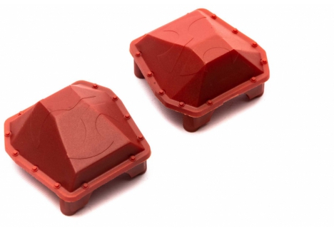 SCX6: AR90 Diff Cover Axle Housing Red (2) - AXI252002