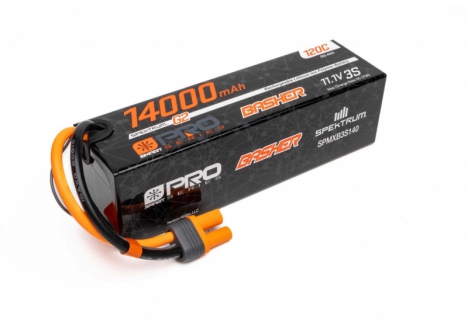 Spektrum Smart G2 Pro Basher LiPo Battery 14000mAh 3S 11.1V 120C with IC5 Connector – O-SPMXB3S140