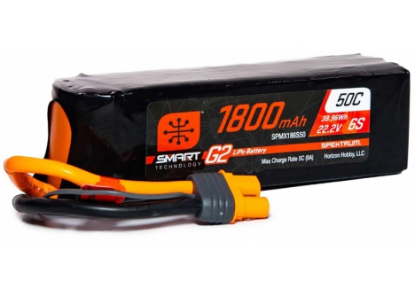 SPM 1800mAh 6S 22.2V SMART G2 50C IC3 O-SPMX186S50