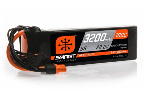 SPM 3200mAh 6S 22.2V 100C Smart LiPo Battery; IC5 O-SPMX32006S100