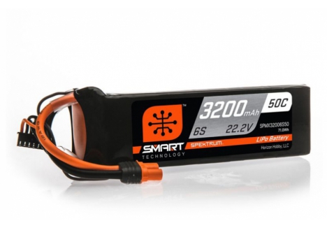 SPM 3200mAh 6S 22.2V 50C Smart LiPo Battery; IC5 O-SPMX32006S50