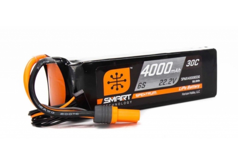 SPM 4000mAh 6S 22.2V Smart LiPo Battery 30C; IC5 O-SPMX40006S30
