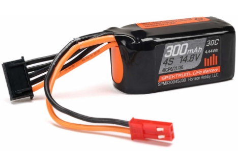 SPM 4S 14.8V 300mAh 30C LiPo Battery JST O-SPMX3004SJ30