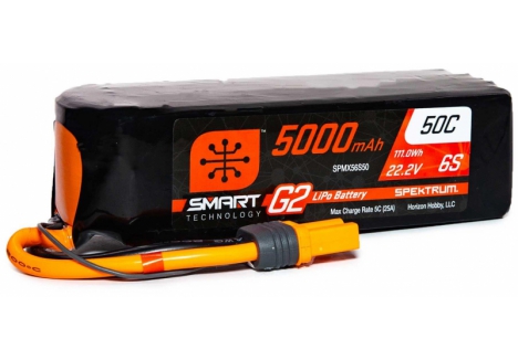 SPM 5000mAh 6S 22.2V SMART G2 50C IC5 O-SPMX56S50