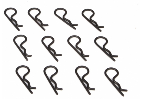 TLR Body Clips, Black (12): 22 Z-TLR8202