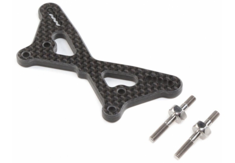 TLR Carbon Front Tower w/Ti Standoffs: 22 5.0 Z-TLR334054