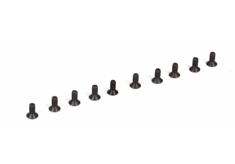 TLR Flat Head Screws, M2.5 x 6mm (10) Z-TLR235003