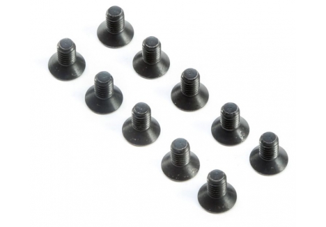 TLR Flat Head Screws M4 x 8mm (10) Z-TLR245010
