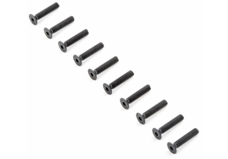TLR Flat Head Screws, M4x20mm (10) Z-TLR255014
