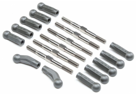 TLR HD Turnbuckle Kit, Titanium: 22 5.0 Z-TLR334052