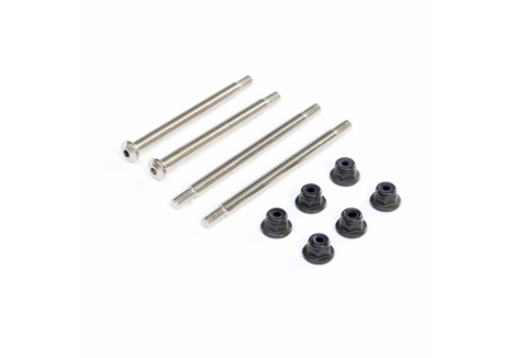TLR Outer Hinge Pins, 3.5mm, Electro Nickel (2xF&R): 8X Z-TLR244044