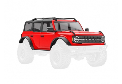 Traxxas Body, Ford Bronco (2021), complete, Red (includes grille, side mirrors, door handles, fender flares, windshield wipers, spare Tyre mount, & clipless mounting) TRX9711-RED