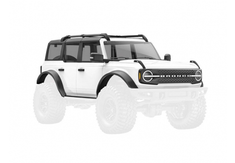 Traxxas Body, Ford Bronco (2021), complete, White (includes grille, side mirrors, door handles, fender flares, windshield wipers, spare Tyre mount, & clipless mounting) TRX9711-WHT