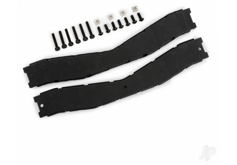 Traxxas Crossmember, front (top & bottom), boat trailer/ 3x8mm BCS (Black stainless) (7)/ 3x15mm CS (Black stainless) (6)/ M3x0.5mm square nuts (4) TRX10356