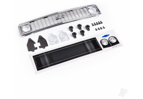 Traxxas Grille, Chevrolet Blazer (1972)/ grille retainers (5)/ headlight housing (2)/ lens (2)/ 2.6x8 BCS (5)/ 2.5x6 BCS (4) (fits #9111 body) TRX9120