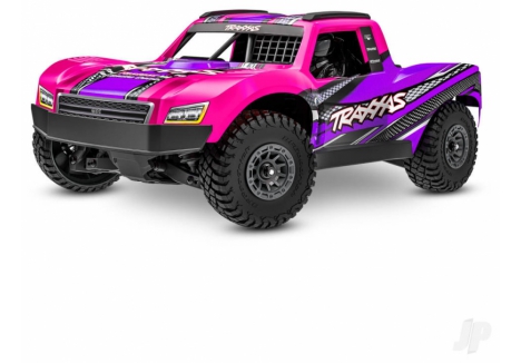 Traxxas Mini Slash BL-2S 4X4 RTR Short Course Truck, Pink (+ TQi 2-ch, 2S LiPo, USB-C Charger, Clipless Body) TRX108164-1-PINK