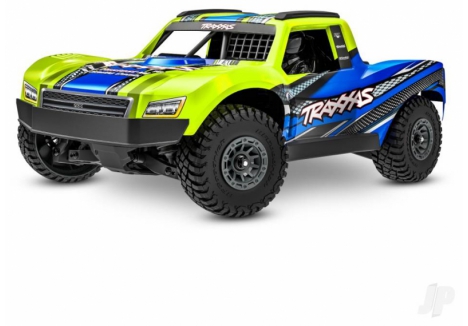 Traxxas Mini Slash BL-2S 4X4 RTR Short Course Truck, Yellow (+ TQi 2-ch, 2S LiPo, USB-C Charger, Clipless Body) TRX108164-1-YLW