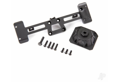 Traxxas Spare tyre mount/ mounting bracket/ 3x8 BCS (3)/ 3x12 BCS (4)/ 4x15mm hex bolt (fits #9211 body) TRX9219