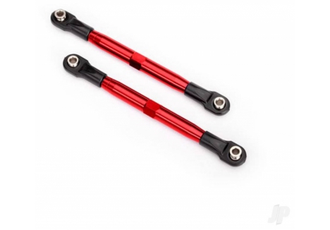 Traxxas Toe links (Tubes Red-anodised, 7075-T6 aluminium, stronger than Titanium) (87mm) (2 pcs) / rod ends (4 pcs) / aluminium wrench (1pc) TRX6742R
