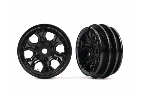 Traxxas Wheels, 1.0in (Black Chrome) (2 pcs) TRX9770-BLKCR